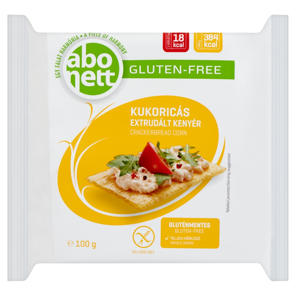 Abonett extrudált kenyér, kukoricás. Gluténmentes